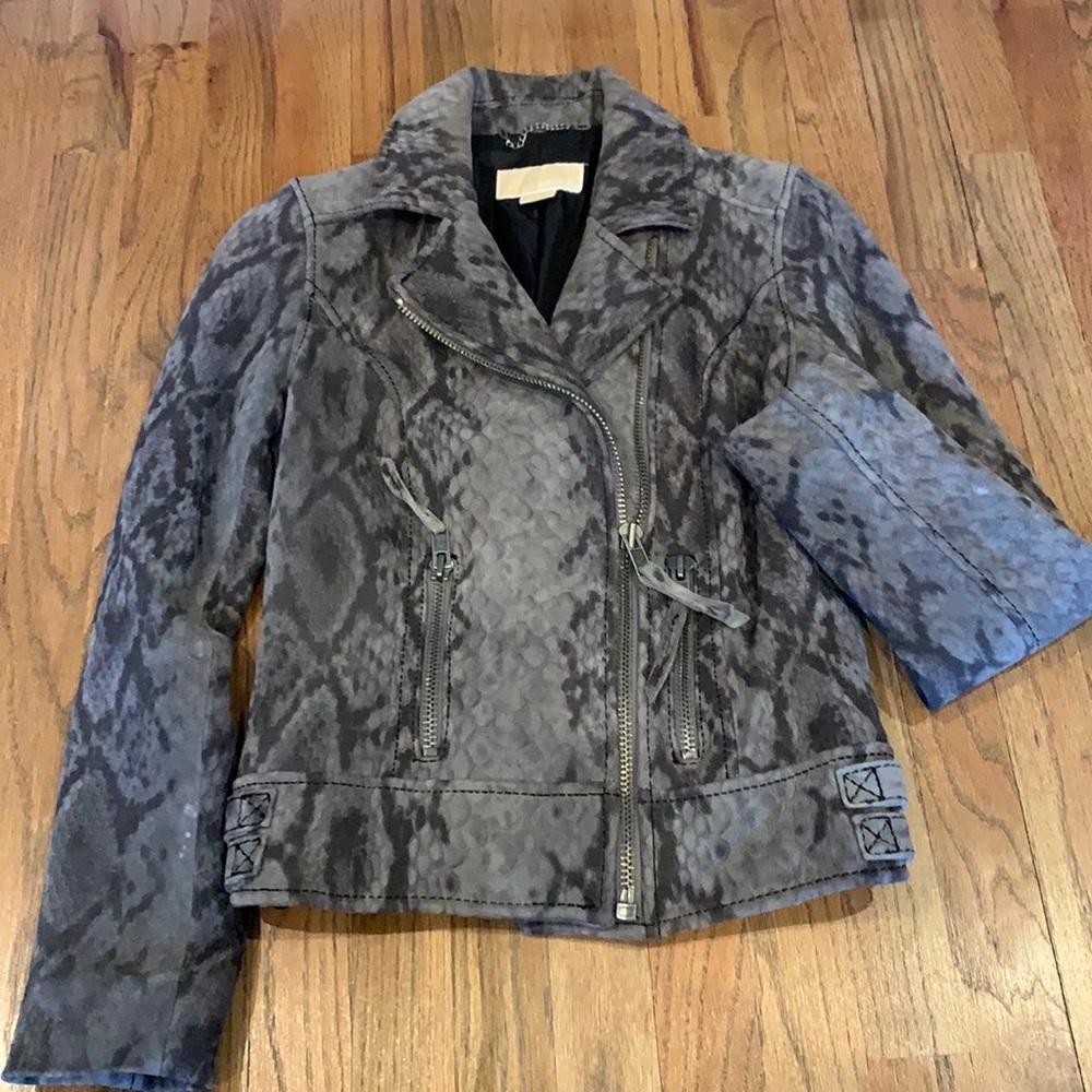 Michael Kors suede leather Motorcycle Jacket.